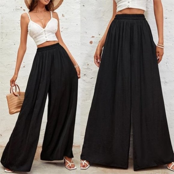 . Pants - Black Wide Leg Pants